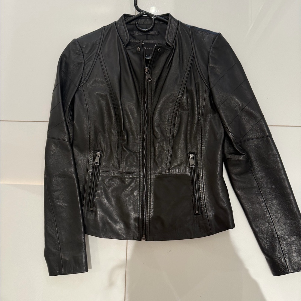 Andrew Marc Black Leather Jacket
